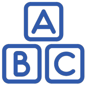 Image of ABC blocks, to indicate early literacy